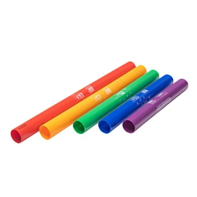 Image de FUZEAU 3461 Lot de 5 notes Boomwhackers chromatiques A chaque tube accordé sa note colorée Idéal pour apprendre le rythme