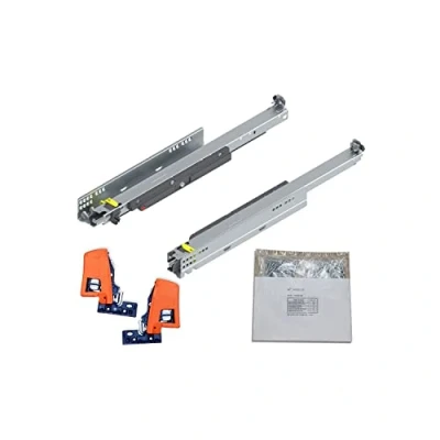 Image de BLUM MOVENTO TIP ON 760H Rails de tiroir 500 mm Extension complète 40 kg 1 paire avec embrayage et kit d&#039;accessoires montage