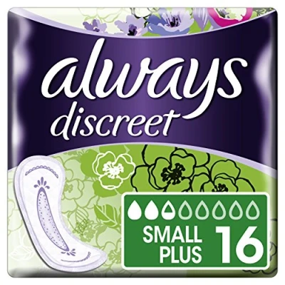 Image de Always Discreet Lot de 16 Inserts d&#039;incontinence Small Plus en Cas faiblesse des Bulles
