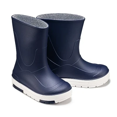 Image de ESTRO Bottes de Pluie Enfant Fille Botte en Caoutchouc Chaussure CB01 (26/27 EU, Bleu Foncé)