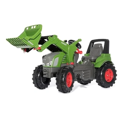 Image de Rolly Toys RollyFarmtrac Premium Fendt Vario 939 Tracteur Chargement Frontal rollyTrac (véhicule à pédale pour Enfants partir de 3 Ans, avec pneus Silencieux) 710263, Vert/Gris