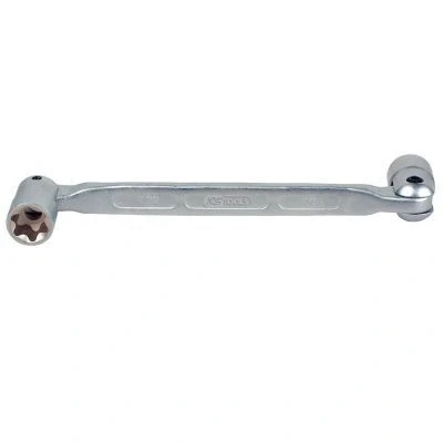 Image de KS TOOLS 517.0334 Clé double articulée 255 E18xE20 Profilé en E, Torx extérieur amovible (articulation)