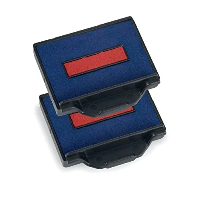 Image de Trodat 6 50/2DB Lot de 2 cassettes d&#039;encrage Swop Pad pour tampons 5430 et 5435 (Bleu/rouge)