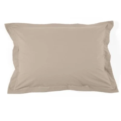 Image de Duquennoy &amp; Lepers Taie d&#039;oreiller Volant Plat Percale 80 Fils uni 50 x 70 CM Lin