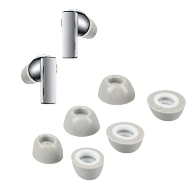 Image de kwmobile 6X Embout Compatible avec Huawei FreeBuds Pro Embouts de Rechange en Mousse pour Écouteurs 3 Tailles S M L Blanc