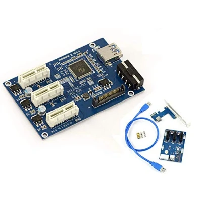 Image de KALEA INFORMATIQUE Plaque d&#039;extension pour convertir Un Port PCI Express x1 vers 3 Ports PCIe avec Chipset PLX
