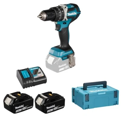 Image de Makita DHP484RTJ Perceuse à percussion sans fil 5 W 18 V Bleu