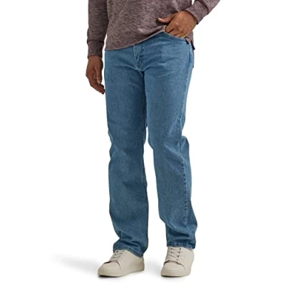 Image de Wrangler Authentics Jean 5 Poches Coupe Classique, Flex délavé léger, 40W x 28L Homme