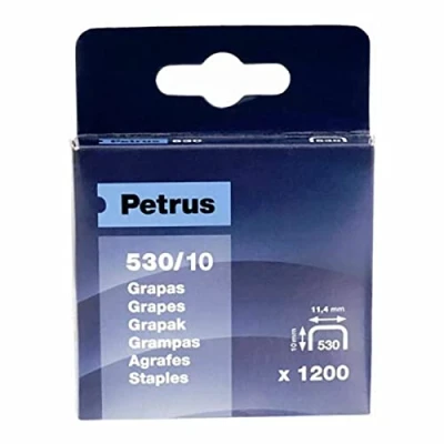 Image de PETRUS 77515 Caja 1200 ud. grapas cobreadas modelo 530/10 mm