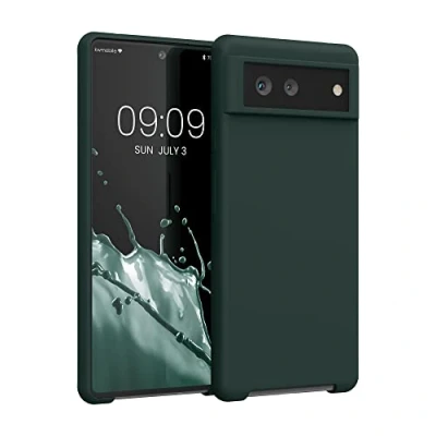 Image de kwmobile Housse Compatible avec Google Pixel 6 Coque de téléphone Protection Souple en TPU Silicone Vert Mousse