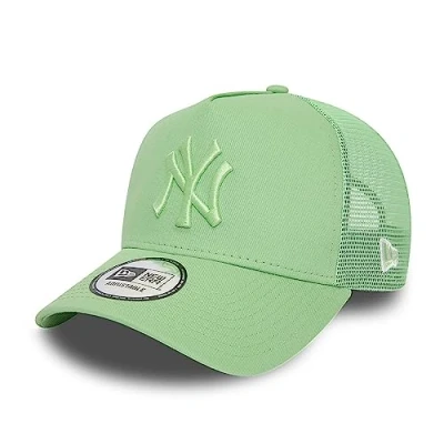 Image de New Era A Frame Adjustable Trucker Cap Mesh Einsatz gebogener Schirm Blau Weiß Baseball Los Angeles Dodgers One Size