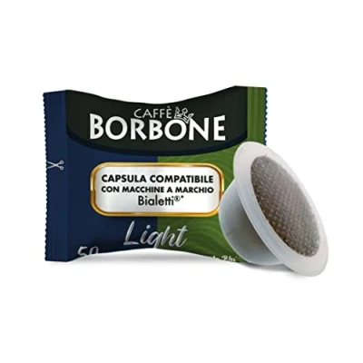 Image de Caffè Borbone Mélange Light, 50% moins de caféine que le Bleu 50 Capsules Compatibles avec les machines à café la marque Bialetti®*