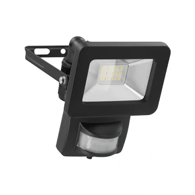 Image de goobay 53877 Projecteur LED avec détecteur de mouvement 10 W Lumière blanche neutre 4000 K 850 lm Angle d&#039;éclairage 100 Indice protection IP65 Noir