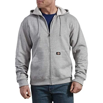 Image de Dickies, Homme, SWEAT À CAPUCHE ZIPPÉ EN POLAIRE POIDS MOYEN COUPE STANDARD, Heather Grey, L