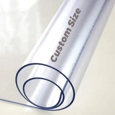 Image de Sous main transparent, grand tapis de souris, d&#039;écriture en PVC, protecteur table résistant à la chaleur, bureau imperméable pour ordinateur portable et maison (taille