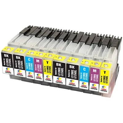 Image de TONER EXPERTE LC1280XL LC1240XL 10 XL Cartouches d&#039;encre compatibles pour Brother MFC J430W J5910DW J625DW J6510DW J6910DW J825DW DCP J525W J725DW J925DW Grande Capacité