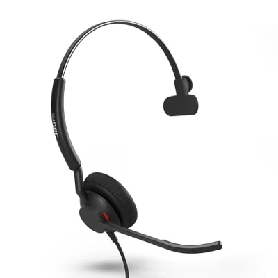 Image de Jabra Engage 50 II Micro casque filaire mono ultra léger 3 micros avec réduction de bruit et câble USB C Fonctionne les plateformes UC telles que Zoom &amp; Unify Noir