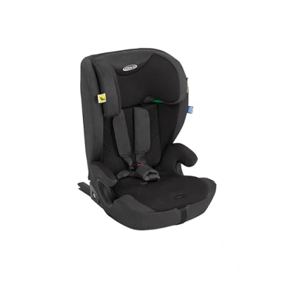Image de Graco Energi i Size R129, rehausseur à harnais 2 en 1 ISOFIX avec attache supérieure, de 76 150 cm (de 15 mois jusqu&#039;à environ 12 ans), face la route, noir, Midnight