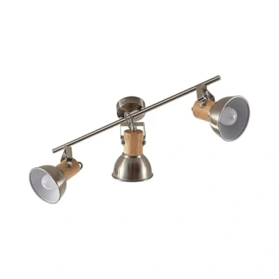 Image de Lindby Spot Dennis à intensité variable (Moderne) en Gris Métal e. a. pour Cuisine (à 3 lampes, E14), Lampe encastrable, plafonnier, applique
