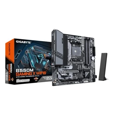 Image de GIGABYTE B550M Gaming X WIFI6 Carte mère Processeurs AMD Ryzen 5000, VRM 5+3 Phases, jusqu&#039;à 3200 MHz DDR4, 1x M.2 PCIe 4.0 + 3.0, Wi FI 6, LAN 1 GbE, USB 3.2 Gen