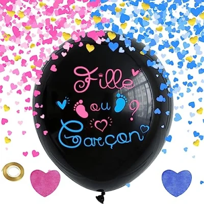 Image de Gender Reveal Ballon Fille Ou Garcon 90cm pour Party Décoration Baby Shower