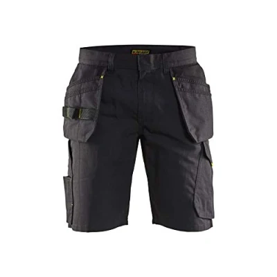 Image de Blaklader 14941330 Shorts de service avec poches à ongles, Noir/jaune, taille C48
