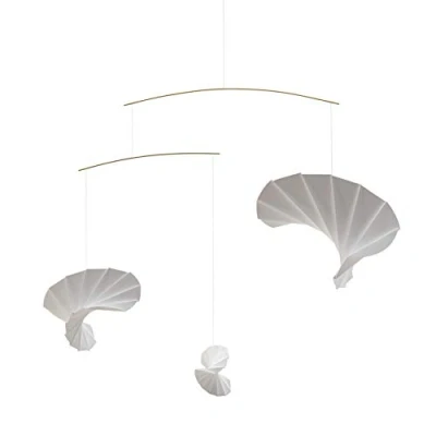 Image de Flensted Mobiles Wave 3 Mobile en Acier Blanc 60 x cm