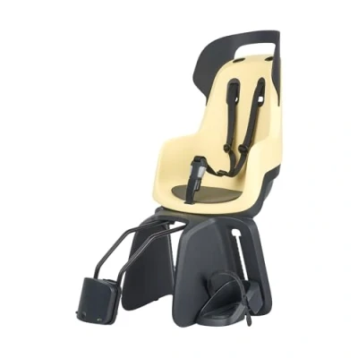 Image de BOBIKE 8012700001 Siège arrière GO Maxi avec système d&#039;inclinaison pour vélos Roues de 26&quot; à 29&quot; ancrage au Cadre Couleur Sorbet Citron
