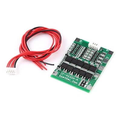 Image de Panneau de Protection PCB pour 4pcs Piles 14.8V 30A Lithium Li ION 18650 Carte BMS avec Câble Contre Surcharge Surintensité Court Circuit