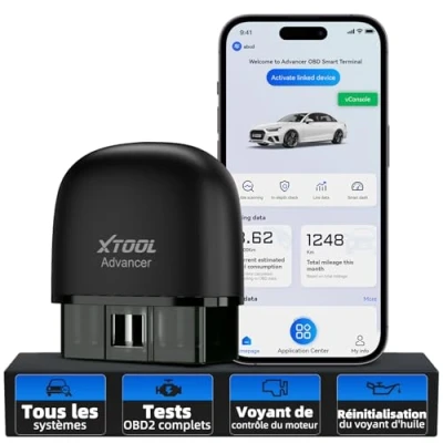 Image de XTOOL AD20 Pro Valise Diagnostic Auto Francais Lecteur BT de Code OBD2 Scanner Voiture sans Fil avec Analyse complète des systèmes, pour iOS et Android, Mise à Jour Gratuite Vie