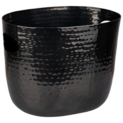 Image de APS 36109 Large Seau à vin/champagne en aluminium avec 2 poignées latérales pour 1 bouteilles Aspect métal 25,5 x 19 20 cm