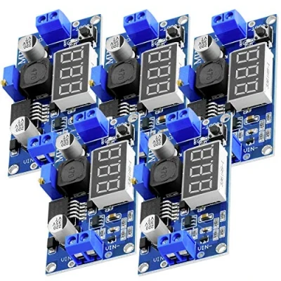Image de AZ Delivery 5x LM2596S Buck Module Convertisseur Abaisseur DC de 4 40V à 3.3 24V avec Affichage numérique 3 Chiffres, incluant Un E Book!