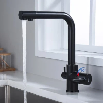 Image de GRIFEMA Dover, Mitigeur d&#039;Évier 3 Voies pour Purificateur Filtre, Robinet de Cuisine avec Deux Sorties D&#039;eau, Exclusivité Amazon