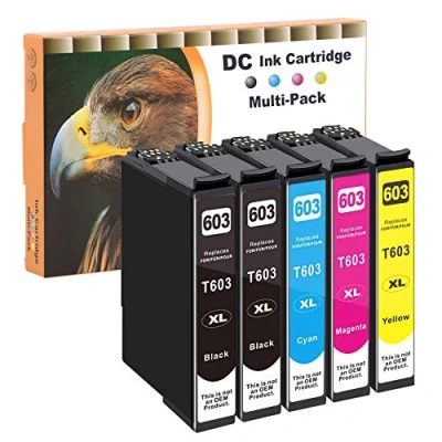 Image de D&amp;C 5X Cartouches d&#039;encre Compatible pour Epson 603 XL Expression Home XP 2100 2105 3100 3105 4100 4105 Workforce WF 2810 DWF 2830 2835 2850