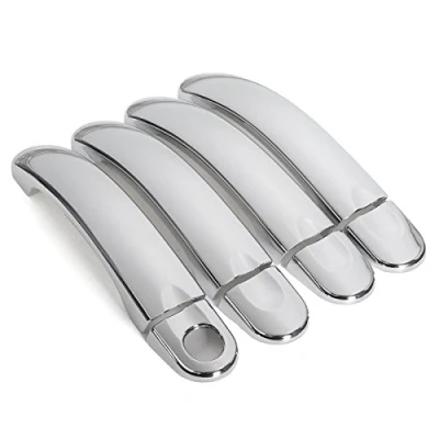 Image de Viviance 8Pcs Chromée en Acier Inoxydable Couvercle De Poignée Porte Ensemble Compatible avec VW Transporter T5 T6 Caddy Multivan Caravelle
