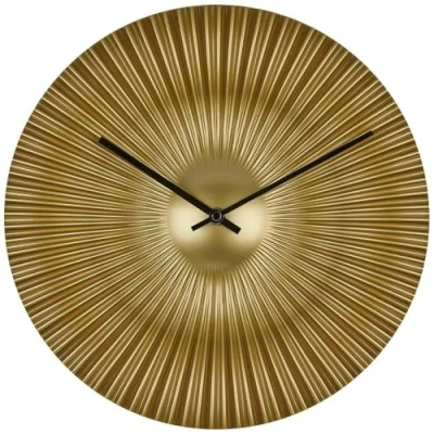 Image de TFA Dostmann Horloge Murale analogique Design Rokoko, 60.3031.53, Aspect Moderne en éventail, Cadran doré Extravagant, à Quartz, Or