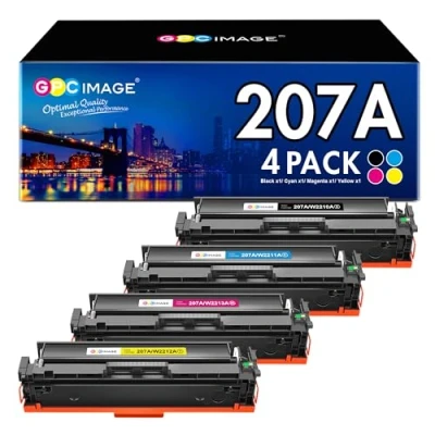 Image de GPC IMAGE Lot de 4 Toners 207A compatibles avec HP 207 A 207X MFP M283fdw pour Color Laserjet Pro M255dw M282nw M283fdn M255nw W2210A W2210X W2211A W2212A W2213A