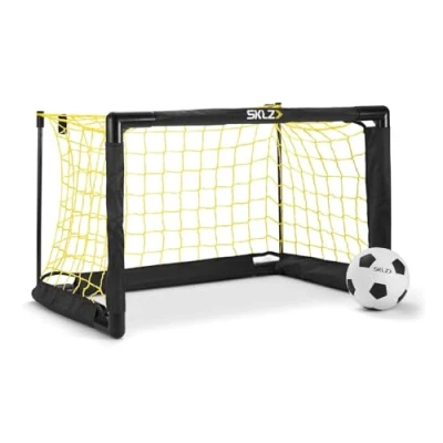 Image de SKLZ Pro Mini Cage de But Facile à Assembler avec Un Ballon Souple 12,7 cm Blanc et Jaune