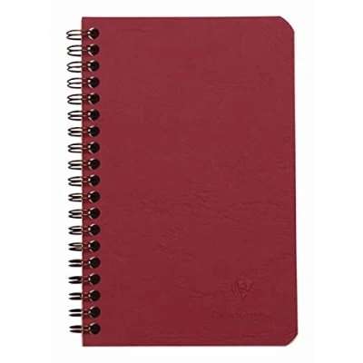 Image de Clairefontaine 786161C Collection Age Bag Un Carnet à Pochettes Noir 11x17 cm 120 Pages Détachables Lignées + 3 Intercalaires avec Poches de Rangement Couverture Carte Lustrée Grain Cuir