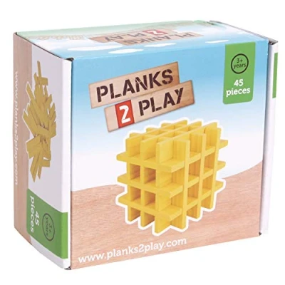 Image de New Classic Toys Planks 2 Play 45 Planches Jaune P2CYL45