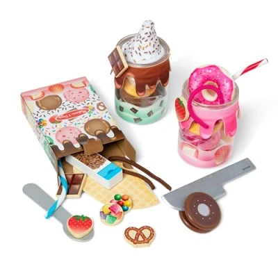 Image de Melissa &amp; Doug Kit de Jeu Faux Aliments réutilisables Préparez Un Milk Shake pour garçons et Filles à partir 3 Ans.