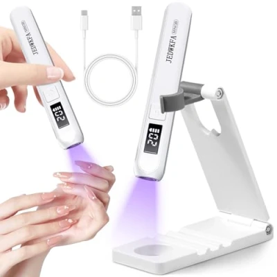 Image de JEDWKFA Lampe UV Ongles Gel, Mini à LED UV, Portable, avec Support, Vernis Semi Permanent, Séchoirs Ongles, pour Toutes les Gels