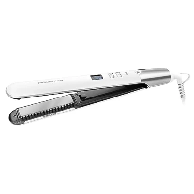 Image de Rowenta Volumizer Lisseur cheveux, Technologie 3D, Booste le volume, Brosse intégrée en poils naturels, Revêtement exclusif quartz céramique, Fonction ionique, 8 températures SF4650F0