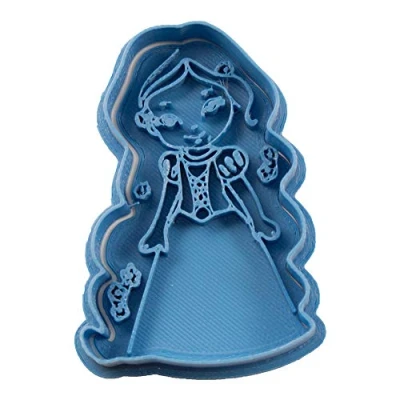Image de Cuticuter Rapunzel Chibi Princesse Moule de Biscuit, Bleu, 8 x 7 1.5 cm