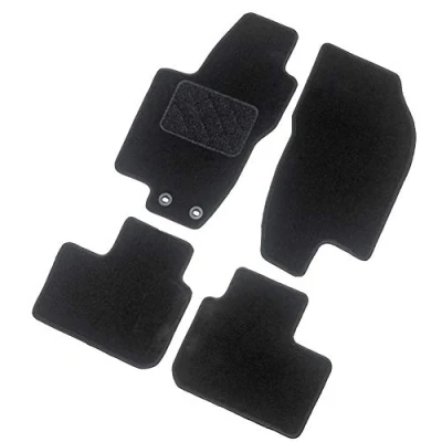 Image de AutoStyle TM FO569 Ensemble de tapis sol Textile avant et arrière 4 noir