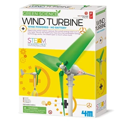 Image de 4M Turbine éolienne Kit de Bricolage avec Moulin à Vent 49 cm Énergie renouvelable et Apprentissage, 68563, Vert, 24 x 22 6