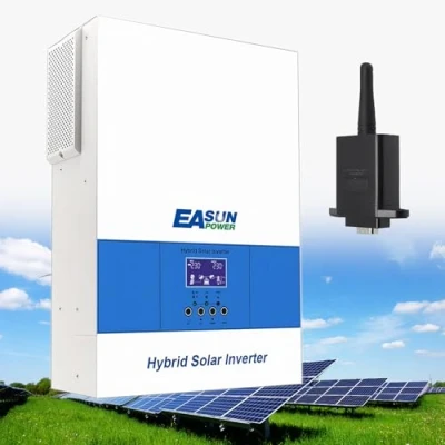 Image de 6200W Onduleur Hybride Solaire, 48V CC à 230V CA Solaire Onde Sinusoïdale Pure, Fonctionne Sans Batterie, Fonction Parallèle, avec Chargeur MPPT 120A, pour Batteries