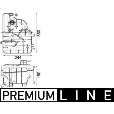 Image de MAHLE ORIGINAL CRT 225 000P Vase d&#039;Expansion avec couvercle