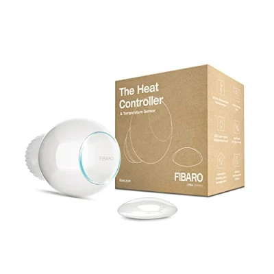 Image de FIBARO Heat Controller Starter Pack Tête de Thermostat avec Sonde Température, Blanc