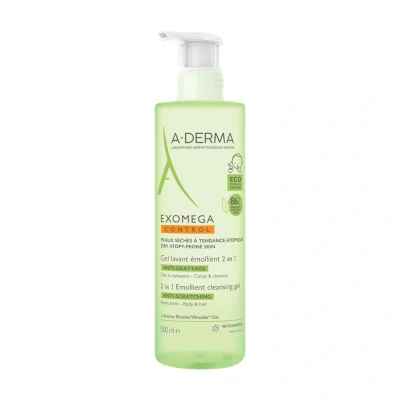 Image de A Derma Gel Exomega Control Lavant Émollient 2en1 500ml